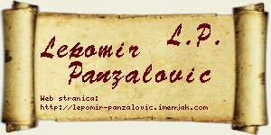 Lepomir Panzalović vizit kartica